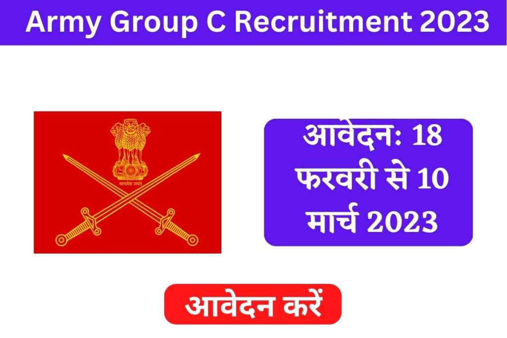 Army Group C Recruitment 2023 for various posts