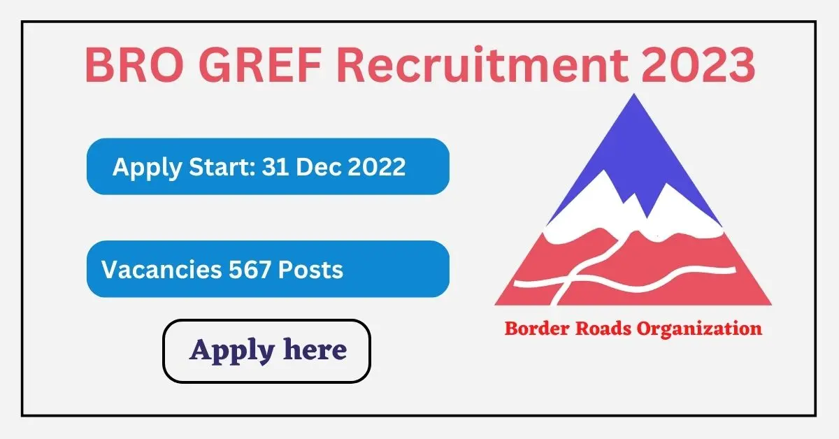 BRO Recruitment 2023 BRO GREF Recruitment