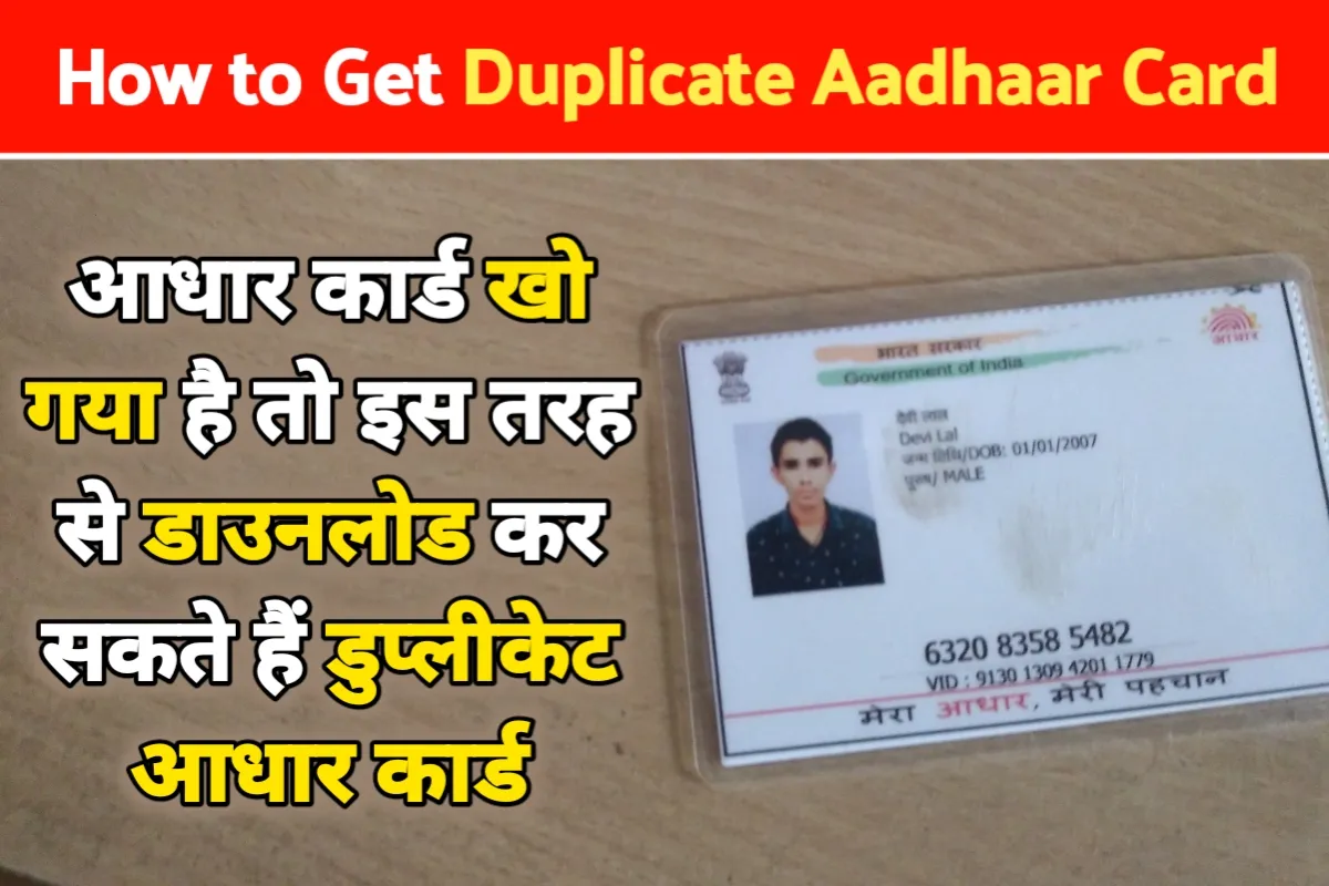 How to Get Duplicate Aadhaar Card