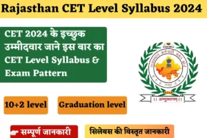 Rajasthan CET Level Syllabus