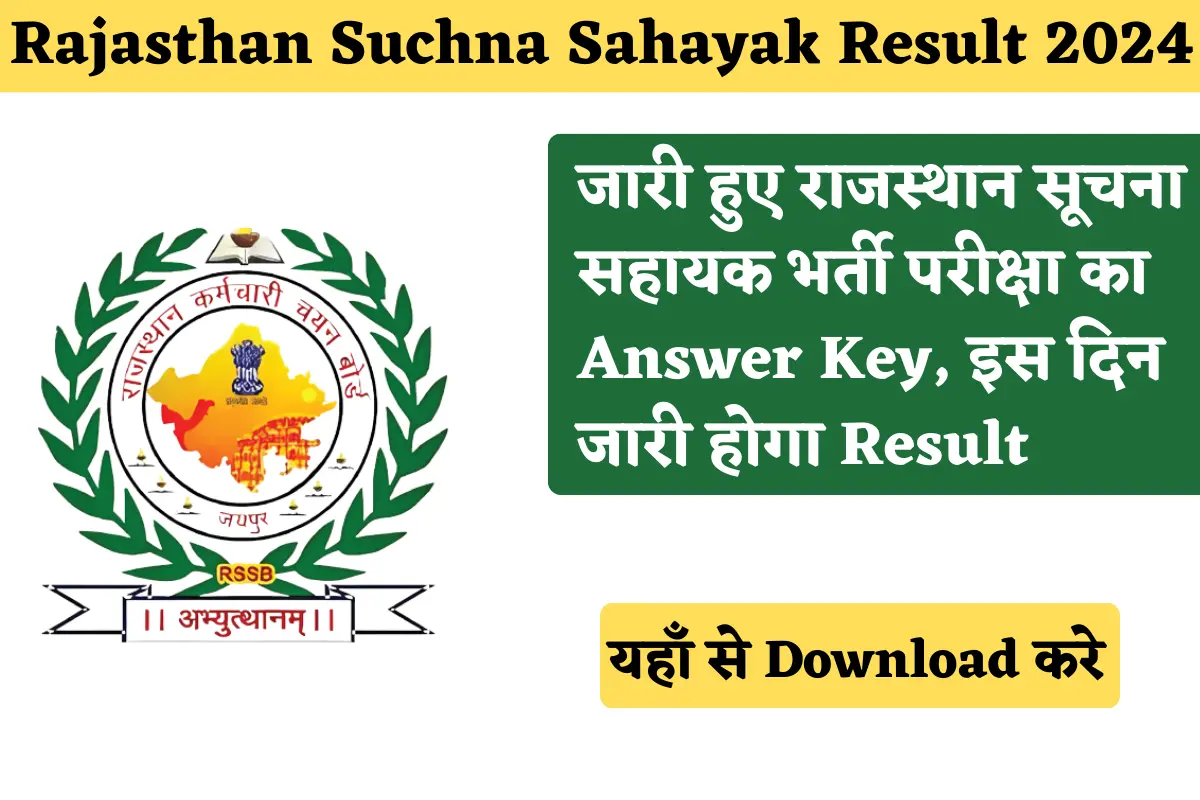 Rajasthan Suchna Sahayak Result 2024